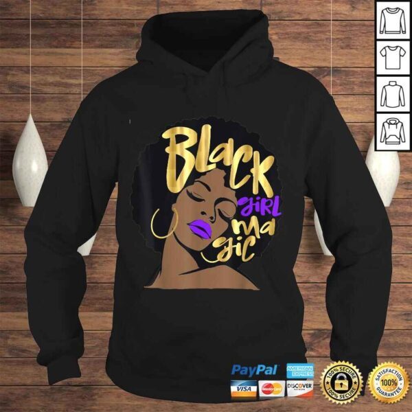 Purple Black Girl Magic Gift Melanin Queen Pride Shirt - Image 4