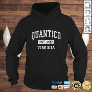 Hoodie Quantico Virginia VA Vintage Established Sports Design Tee Shirt