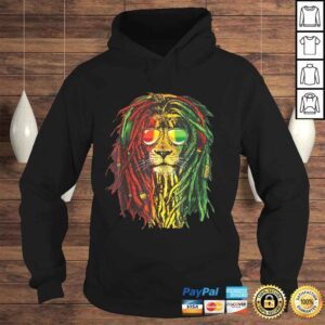 Hoodie Rasta Reggae Lion Sunglass Art Gift for Rastafarian Lover Gift TShirt