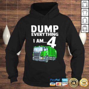 Hoodie Recycling Trash Garbage Truck Birthday 4 4th Shirt Kids Boys TShirt Gift