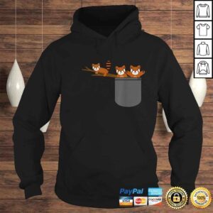 Hoodie Red Panda Bear Playing In Pocket Cool Unique Shirt Gift 1