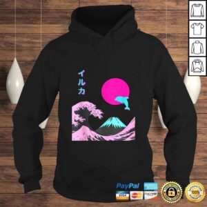 Hoodie Retro Aesthetic Iruka Shirt With Japanese Writing VNeck TShirt