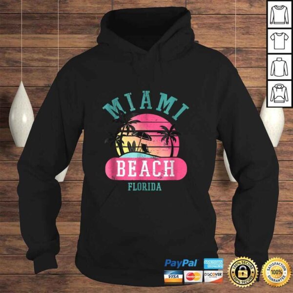 Retro Cool Miami Beach Mens Womens Florida Beaches Shirt - Image 4