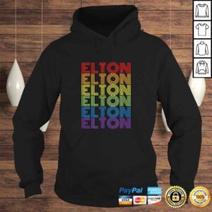 Hoodie Retro Style Elton Rainbow Shirt