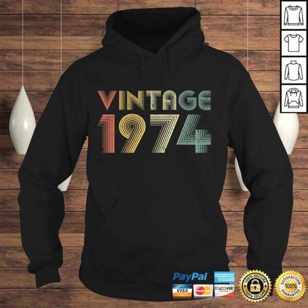 Retro Vintage 1974 Shirt 45th Birthday Gifts 45 Years Old - Image 4