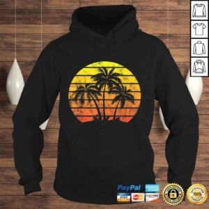 Hoodie Retro Vintage sunset coco palm tree shirts tropical beach