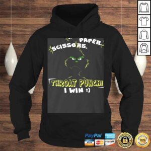 Hoodie Rock Paper Scissors Throat Punch I Win Shirt