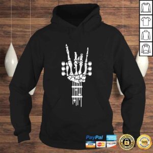 Hoodie Rock Roll Skeleton Guitar Music Lover Shirt