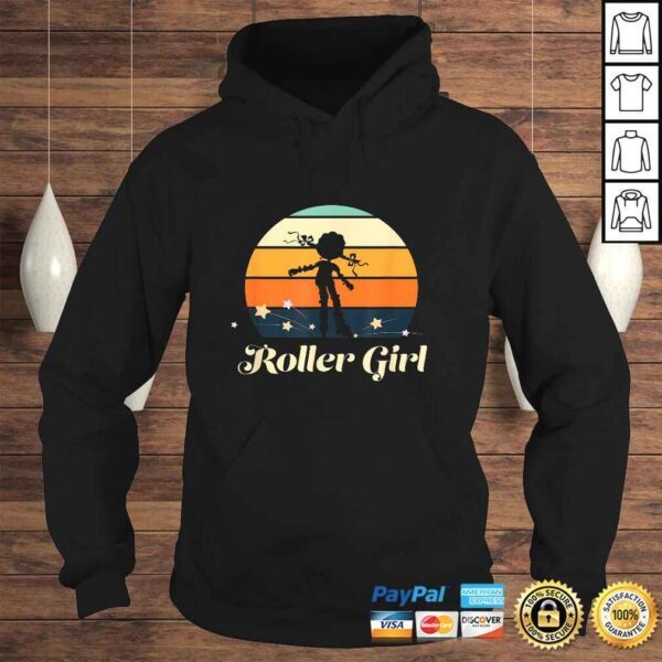 Roller Girl Vintage Rollerblades Gift Roller Skating Tee T-Shirt - Image 4