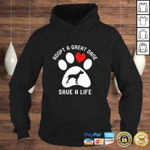 Hoodie SRGDRR Adopt A Great Dane Save A Life Gift Top