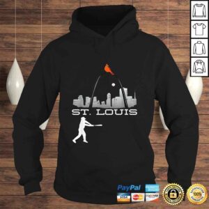 Hoodie Saint Louis Red Cardinal Shirt Skyline Baseball Player