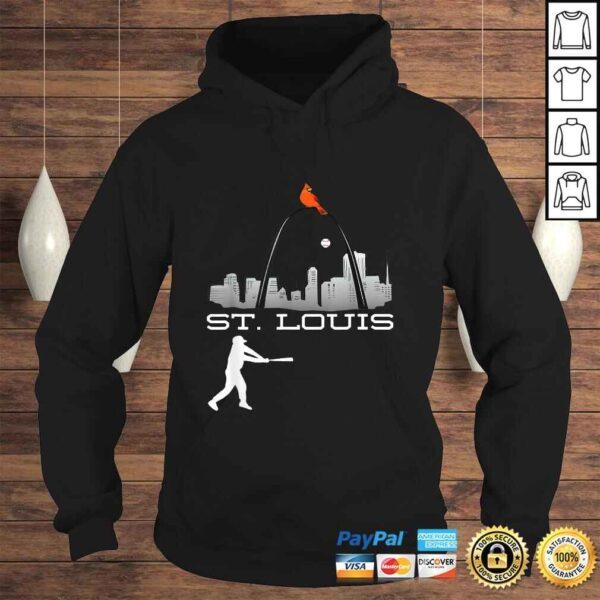 Saint Louis Red Cardinal Shirt Skyline Baseball Player - Image 4