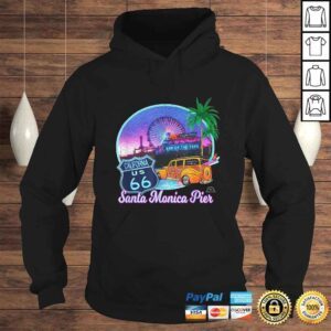 Hoodie Santa Monica Pier US Route 66 End Pacific Ocean Souvenir Gift TShirt