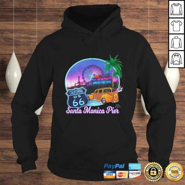 Santa Monica Pier US Route 66 End Pacific Ocean Souvenir Gift TShirt - Image 4