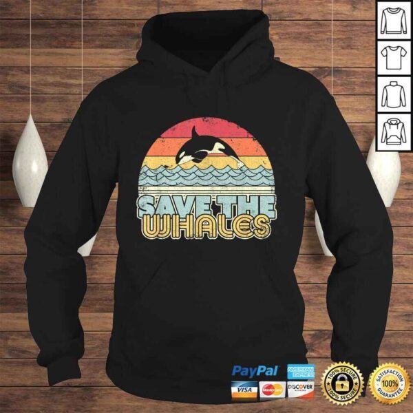 Save The Whales Shirt Retro Style Orca Killer Whale TShirt - Image 4