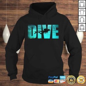 Hoodie Scuba Diving Divers Shadow Deep Swim Shirt Cool Gift