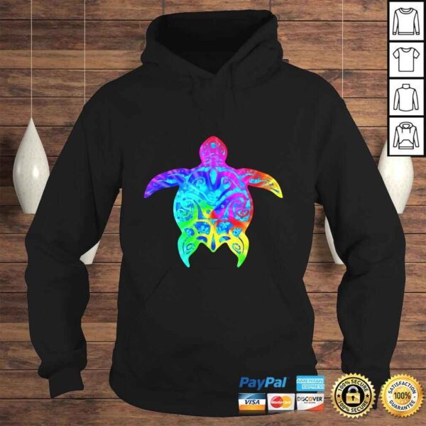 Sea Turtle Polynesian Hawaiian Rainbow Tee Shirt - Image 4