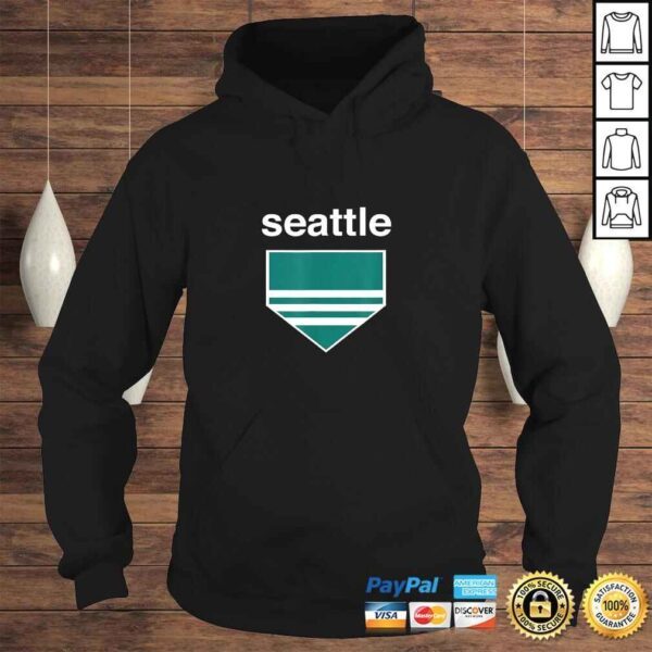 Seattle Baseball Simple Minimal Home Plate Streetwear TShirt - Image 4