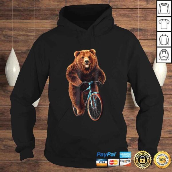 Shirt - Happy Grizzly Bear Cycling, Mountain Bike Bicycle - Image 4