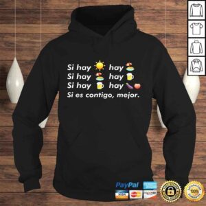 Hoodie Si hay playa hay alcohol Callaita Trap Bunny Emoji TShirt