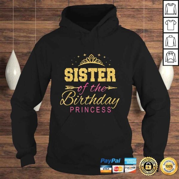 Sister Of The Birthday Princess Girls Party V-Neck T-Shirt - Image 4