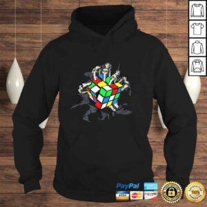 Hoodie Skeletal Hands Solving Cube Puzzle TShirt