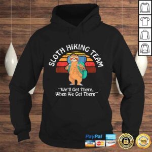 Hoodie Sloth Lover Gifts Men Women Kids Sloth Hiking Team Shirt