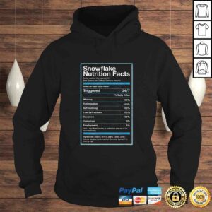 Hoodie Snowflake Nutrition Facts Tshirt