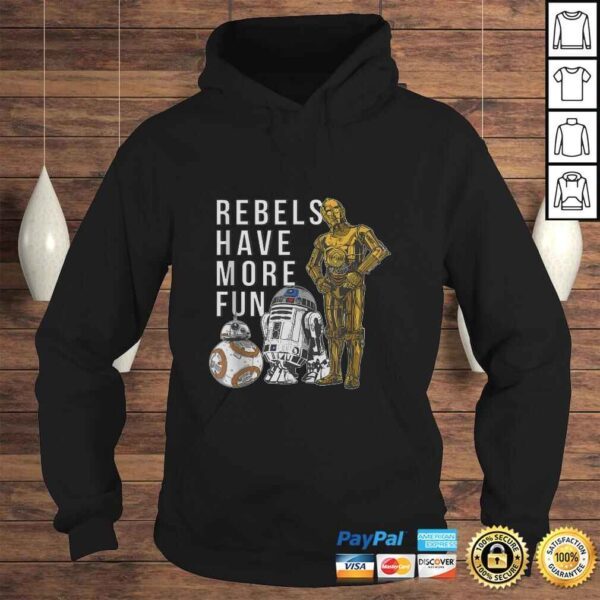 Star Wars Last Jedi Droids Rebels Have More Fun Gold TShirt - Image 4