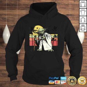 Hoodie Star Wars Yoda Retro Striped Vintage Sunset Beach Tee TShirt