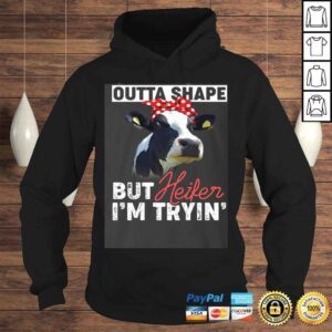 Hoodie Straight Outta Shape But Heifer Im Tryin Red Caro Turban Shirt Tee Shirt