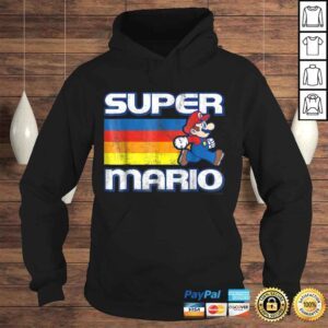 Hoodie Super Mario Vintage Rainbow Run Portrait Graphic Gift Top