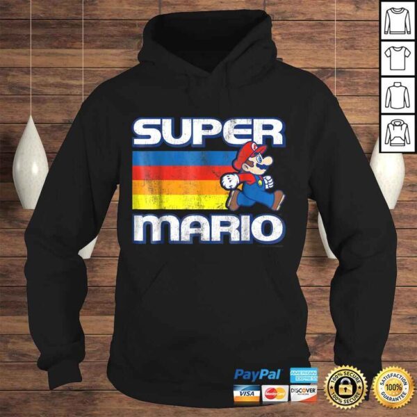 Super Mario Vintage Rainbow Run Portrait Graphic Gift Top - Image 4