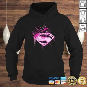 Hoodie Superman Man of Steel Pink Splatter Shirt