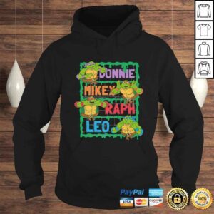 Hoodie TMNT All Ninja Turtles With Names VNeck TShirt