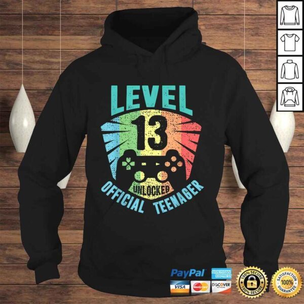 Teenager 13th Birthday Gift Level 13 Unlocked boys TShirt - Image 4