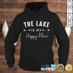 Hoodie The Lake Is My Happy Place Camping Fishing Boating Nature Gift Top