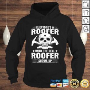 Hoodie The Real Roofer Shows Up Funny Roofing Shirt For Men MM