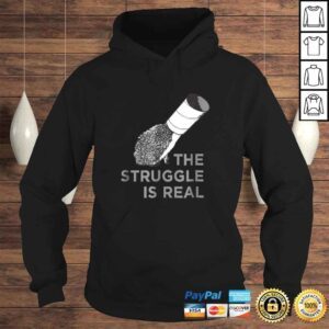 Hoodie The Struggle Is Real Funny Hedgehog Graphic TShirt