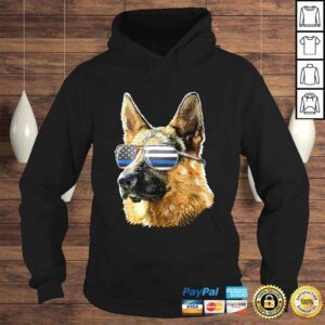 Hoodie Thin Blue Line Flag K9 Shirt German Shepherd Police Dog TShirt