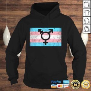 Hoodie Transgender Pride Flag with Trans Man Woman Symbol Shirt