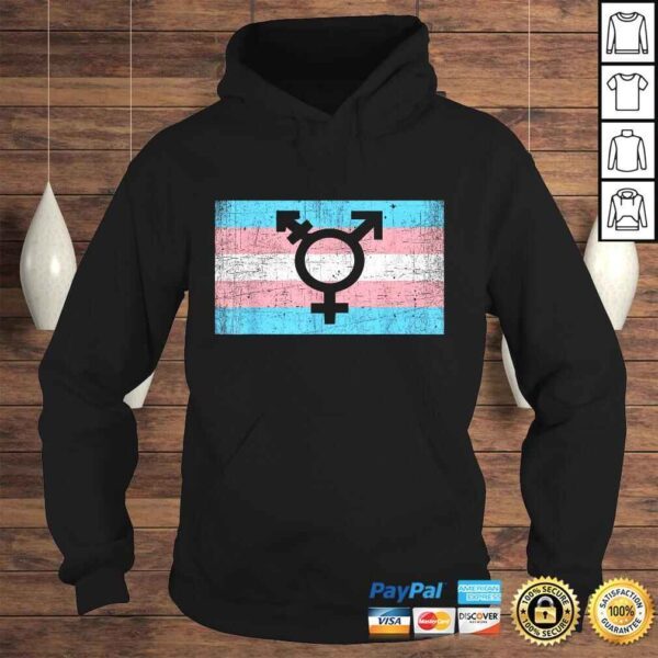 Transgender Pride Flag with Trans Man Woman Symbol Shirt - Image 4