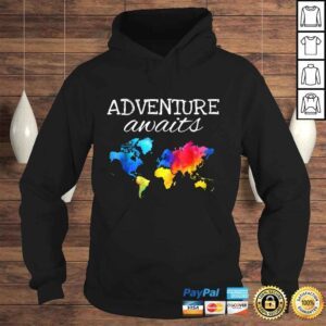 Hoodie Travel Shirt Wanderlust World Map Adventure Traveler Gift