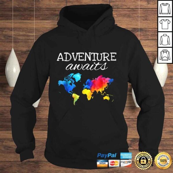 Travel Shirt Wanderlust World Map Adventure Traveler Gift - Image 4