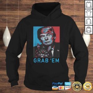 Hoodie Trump Cat Grab Em Vintage Retro Trump Gift TShirt