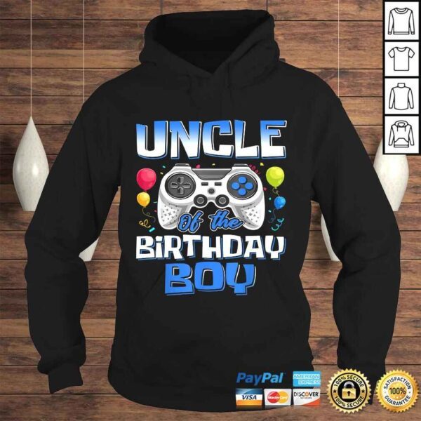 Uncle Of The Birthday Boy Matching Video Gamer Birthday TShirt - Image 4