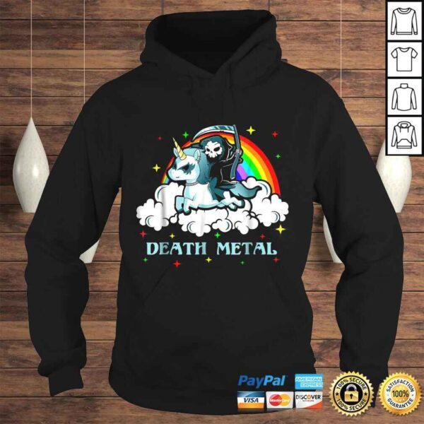 Unicorn Death Metal Rocker Go To Hell Shirt - Image 4