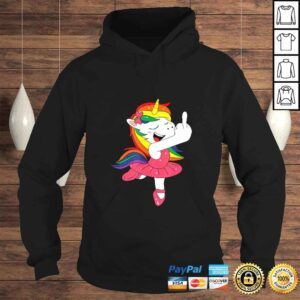 Hoodie Unicorn go to hell Fuck Off with middle finger TShirt