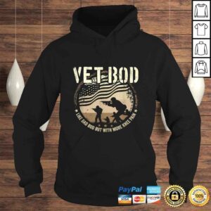 Hoodie Veteran Fathers Day Vet Bod Like Dad Bod But More Knee Pain TShirt