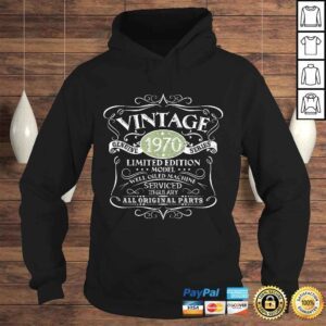 Hoodie Vintage 1970 50th Birthday All Original Parts Gift Man Woman Shirt